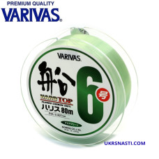 Флюорокарбон Varivas Hard Top Hune Harris #6 диаметр 0,405мм размотка 80м светло-зелёный